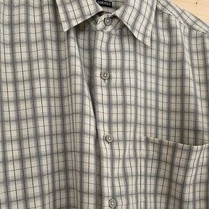GEORGE Sueded Men’s Medium 38/40 Long Sleeve Button Up Sandy Beach Pattern Shirt